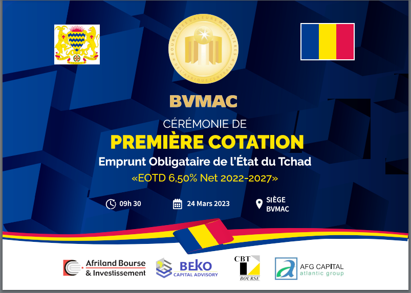 Première cotation de l’emprunt obligataire du Tchad à la Bvmac